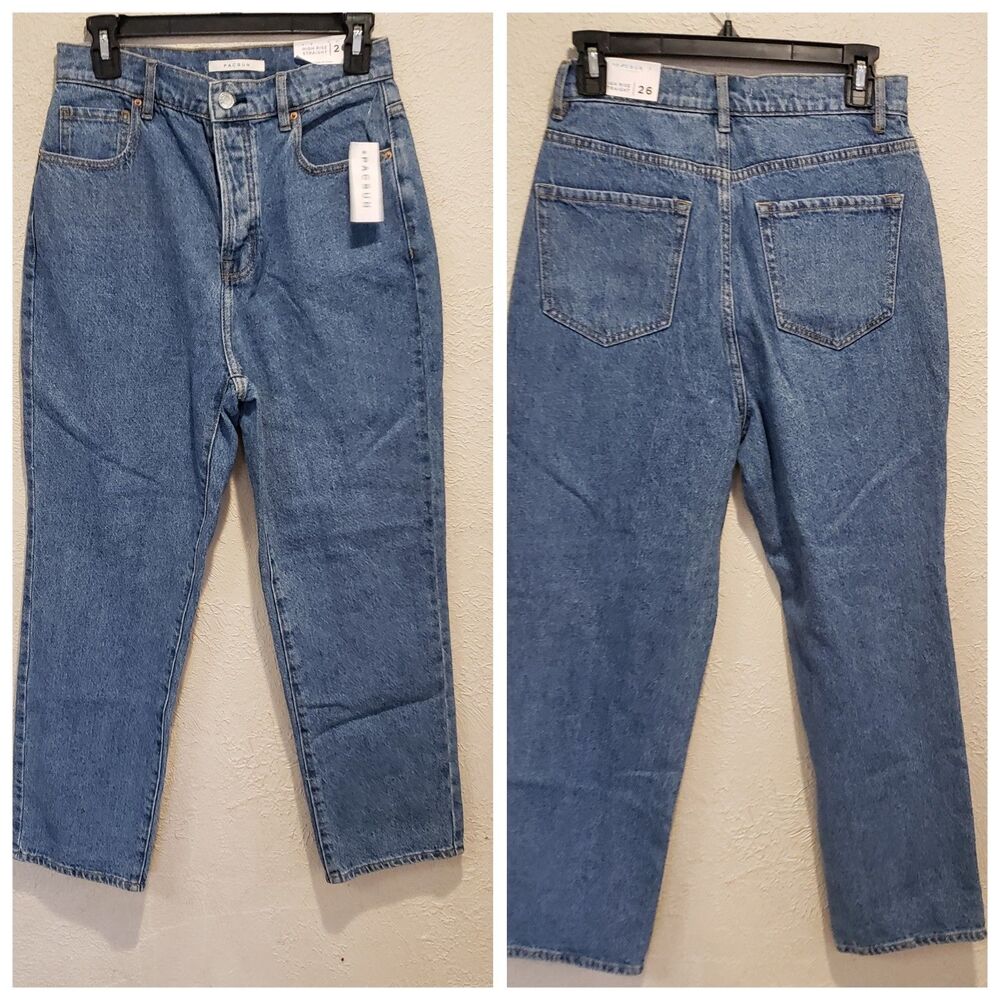 PacSun Jeans Womens High Rise Straight Button Fly Jean Size 26 NWT